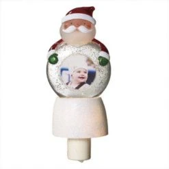 Seasons Of Cannon Falls Christmas Santa Photo Frame Shimmer Night Light
