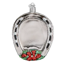 Old World Christmas Winner Horseshoe Equestian Champion Ornament 7 Old World Christmas Winner Horseshoe Equestian Champion Ornament