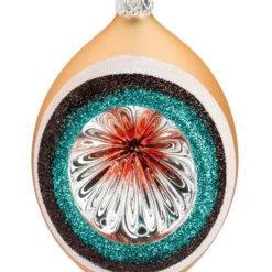 Inge Glass Christmas Retro Reflection Egg Ornament