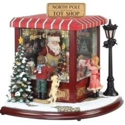 Roman Christmas Music Boxes Santa's North Pole Toy Shop