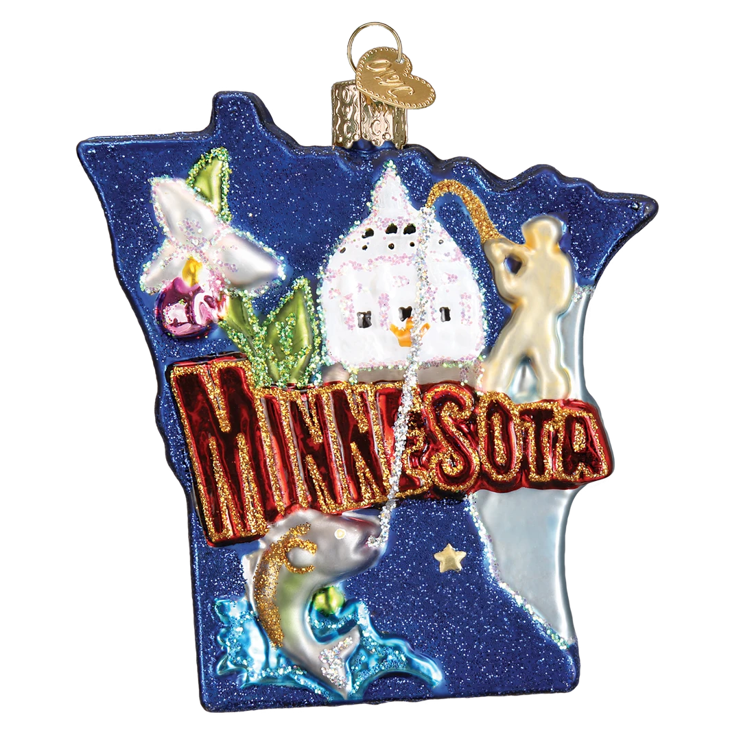 Old World Christmas State Of Minnesota Ornament 3 Old World Christmas State Of Minnesota Ornament