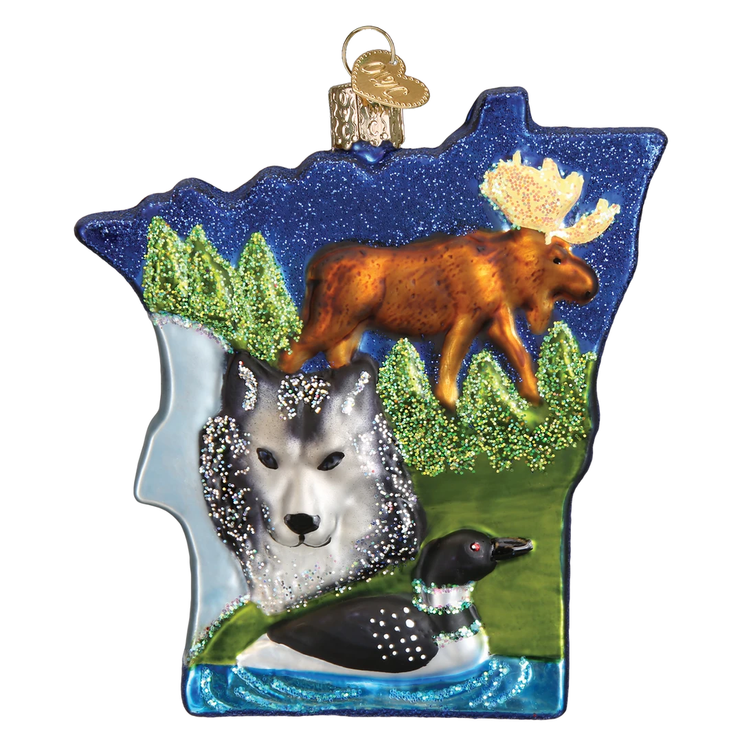 Old World Christmas State Of Minnesota Ornament 4 Old World Christmas State Of Minnesota Ornament