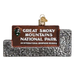 Old World Christmas Great Smoky Mountains National Park Sign Ornament