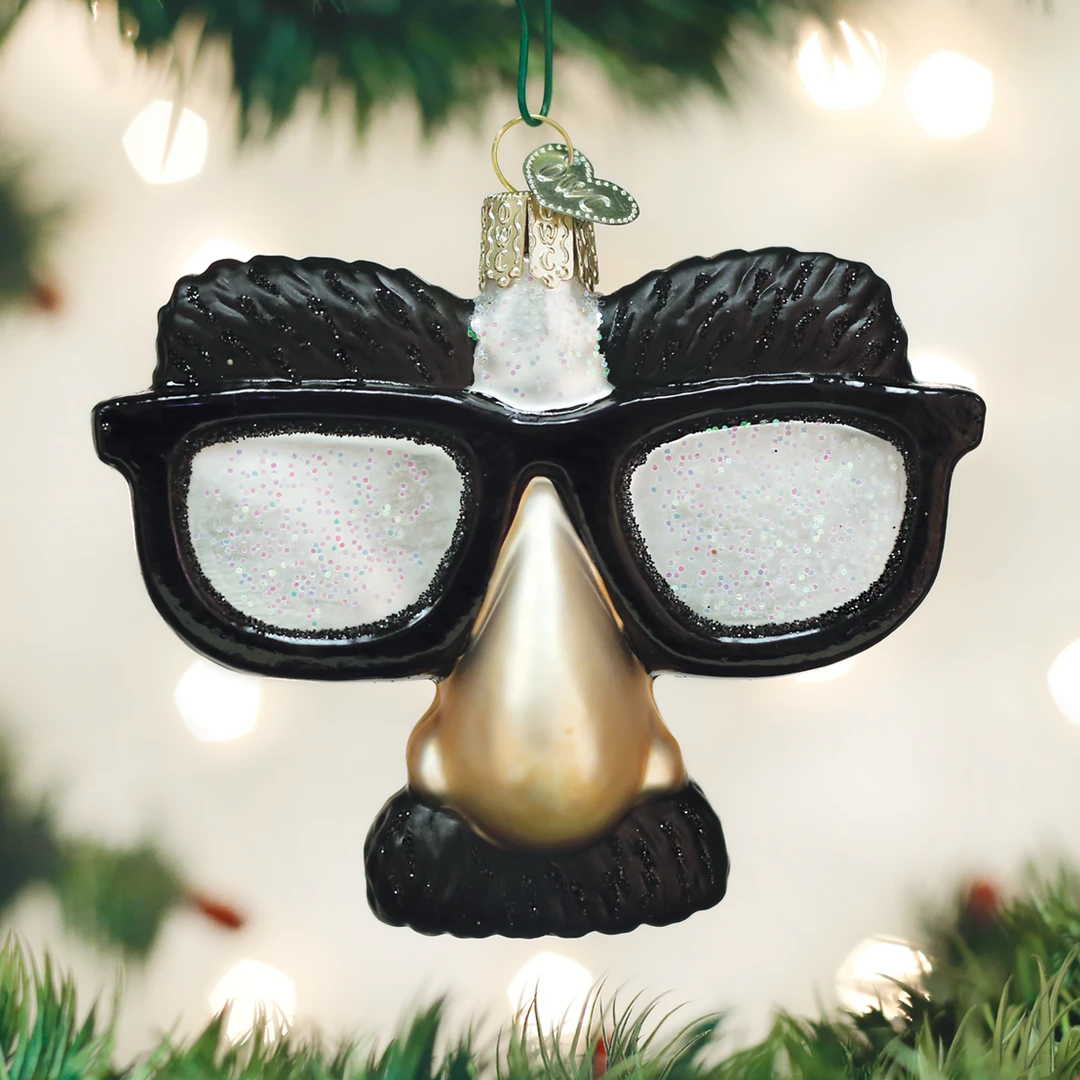 Old World Christmas Funny Face Glasses Ornament 3 Old World Christmas Funny Face Glasses Ornament