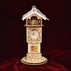 Ginger Cottages Ginger Clock Tower Balsa Wood Ornament Christmas