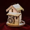 Ginger Cottages Gingerbread Grist Mill Balsa Wood Ornament Christmas