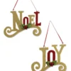 Bethany Lowe Noel & Joy Glittered Ornaments 1 Bethany Lowe Noel & Joy Glittered Ornaments