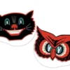 Beistle Beistle Vintage Halloween Owl & Cat Masks 2 Beistle Beistle Vintage Halloween Owl & Cat Masks