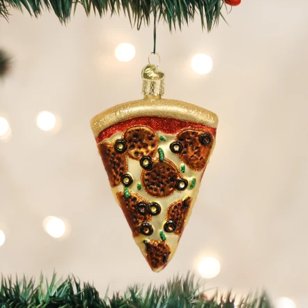 Old World Christmas Pepperoni Pizza Slice Ornament 3 Old World Christmas Pepperoni Pizza Slice Ornament