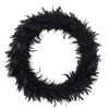 Zucker Halloween Black Feather Wreath - 22"
