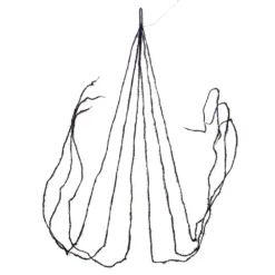 Kurt Adler Fuzzy Black Garland With Purple Lights New!