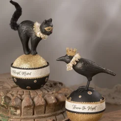 Bethany Lowe Cat & Crow Of The Night Containers