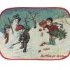 StiVoTex Christmas Winter Children With Snowman Tapestry Placemats - Set Of 6 1 StiVoTex Christmas Winter Children With Snowman Tapestry Placemats - Set Of 6