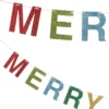 Bethany Lowe New! Colorful Merry Glittered Garland