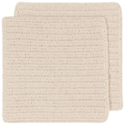 TheHolidayBarn.com New! Crocheted Dishcloths, Natural Cotton