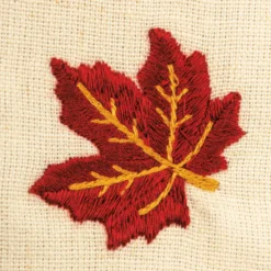 Primitives By Kathy New! Embroidered Fall Leaves Linen Table Runner
