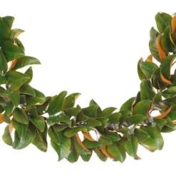 TheHolidayBarn.com Faux Magnolia Leaf Garland, Extra Full New!