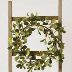 Creative Co-Op Felt Mistletoe Wreath Christmas