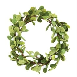 Creative Co-Op Felt Mistletoe Wreath Christmas