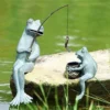 SPI Fishing Frogs Garden Sculpture
