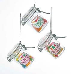 Kurt Adler Fruity Candy In Jar Ornaments