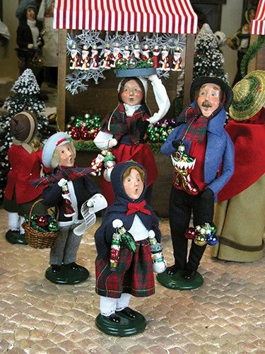 Byers' Choice Christmas Byers Choice Glass Ornament Shoppers 3 Byers' Choice Christmas Byers Choice Glass Ornament Shoppers