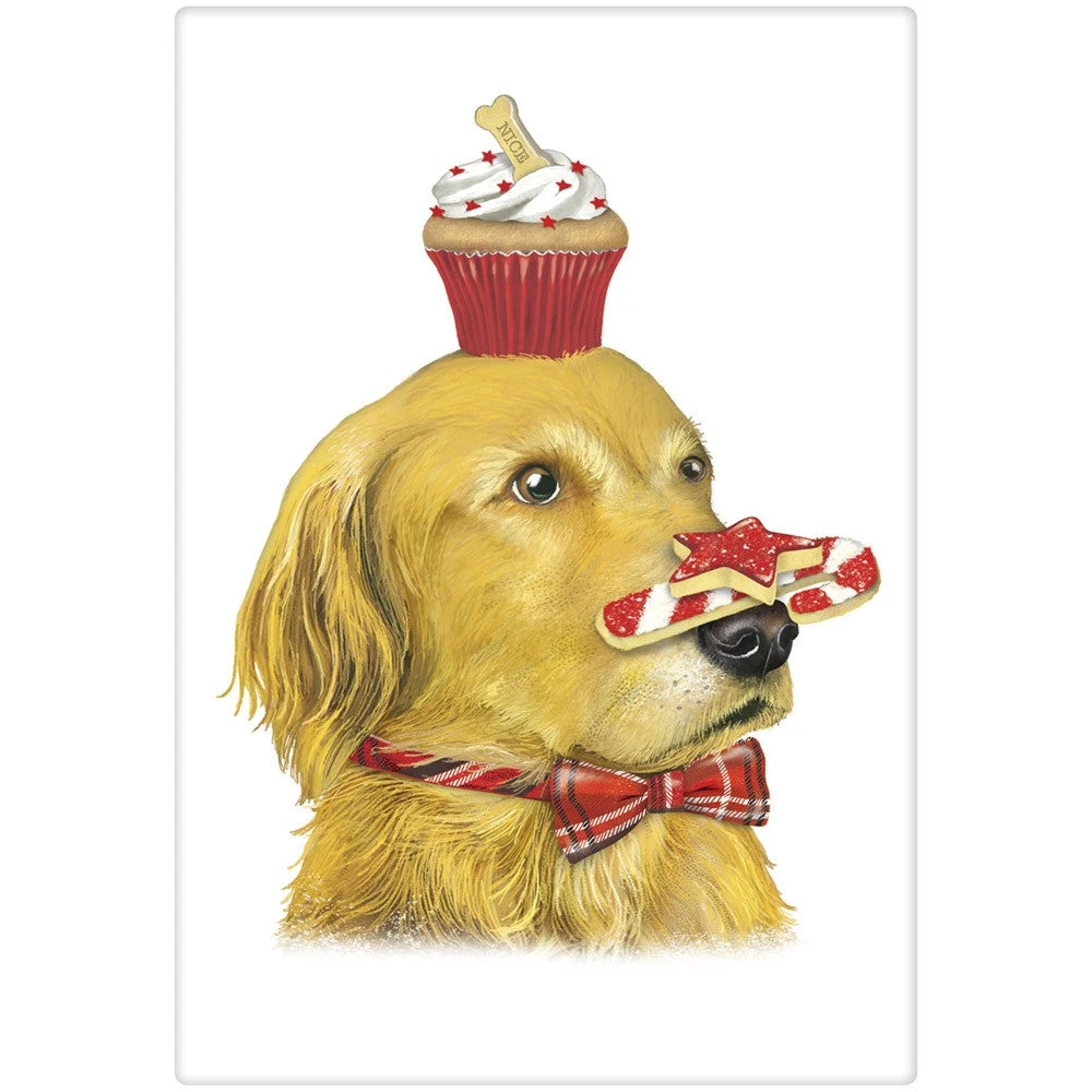 Mary Lake-Thompson Kitchen Golden Retriever Balancing Act Flour Sack Towel 3 Mary Lake-Thompson Kitchen Golden Retriever Balancing Act Flour Sack Towel