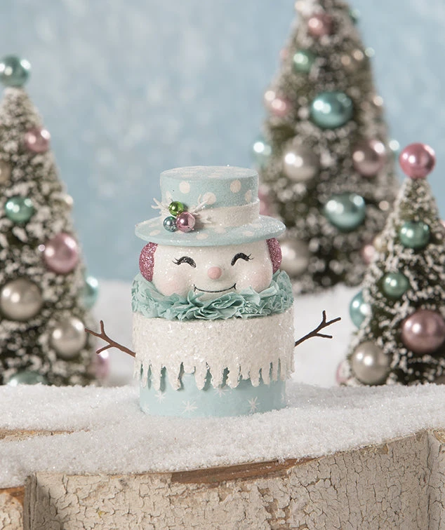 Bethany Lowe New! Happy Pastel Snowman Box 3 Bethany Lowe New! Happy Pastel Snowman Box