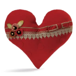 Demdaco New! Heart-Shaped Pillow