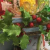 One Hundred 80 Degrees Retro Glittered Holly Garland