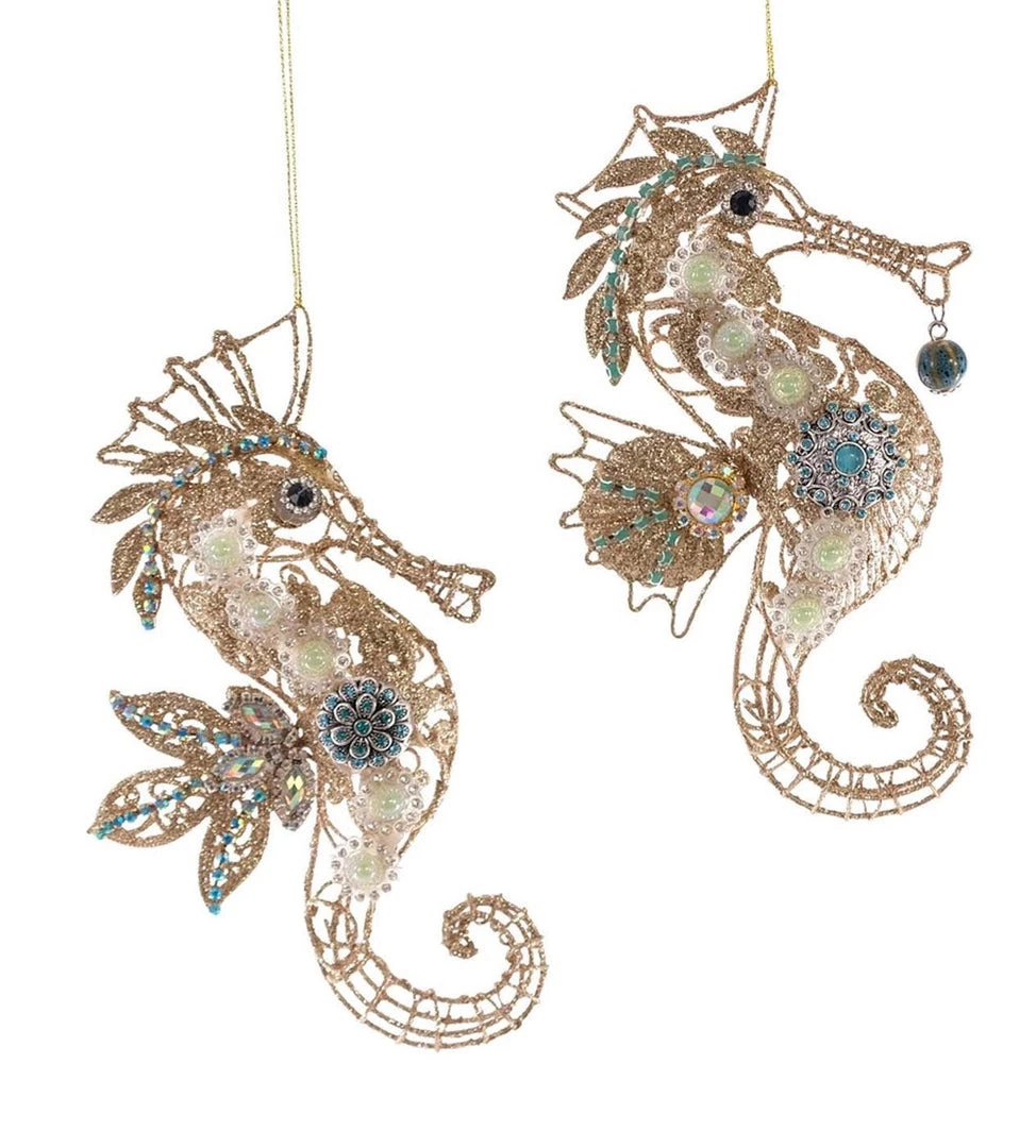 Katherine's Collection Jeweled Seahorse Ornaments 3 Katherine's Collection Jeweled Seahorse Ornaments