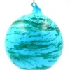 Winward Jim Marvin Blue Green Marble Glass Ball Ornaments New! 2 Winward Jim Marvin Blue Green Marble Glass Ball Ornaments New!