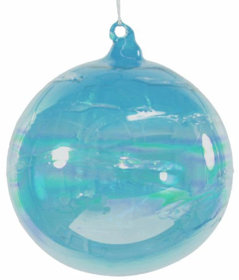 TheHolidayBarn.com Jim Marvin Iridescent Teal Art Glass Ball Ornaments 3 TheHolidayBarn.com Jim Marvin Iridescent Teal Art Glass Ball Ornaments