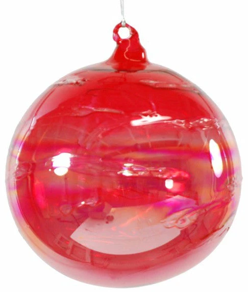 TheHolidayBarn.com Jim Marvin Iridescent Candy Red Art Glass Ball Ornaments Jim Marvin Ornaments 3 TheHolidayBarn.com Jim Marvin Iridescent Candy Red Art Glass Ball Ornaments Jim Marvin Ornaments