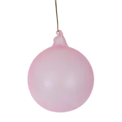 TheHolidayBarn.com Jim Marvin Pink Marble Ice Glass Ball Ornaments New!