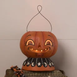 Bethany Lowe Magic Pumpkinny Lantern, Paper Mache New!