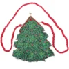 New! Katherine's Collection Beaded Christmas Tree Purse