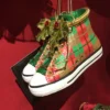 TheHolidayBarn.com Katherine's Collection Plaid Sneakers Ornament New!