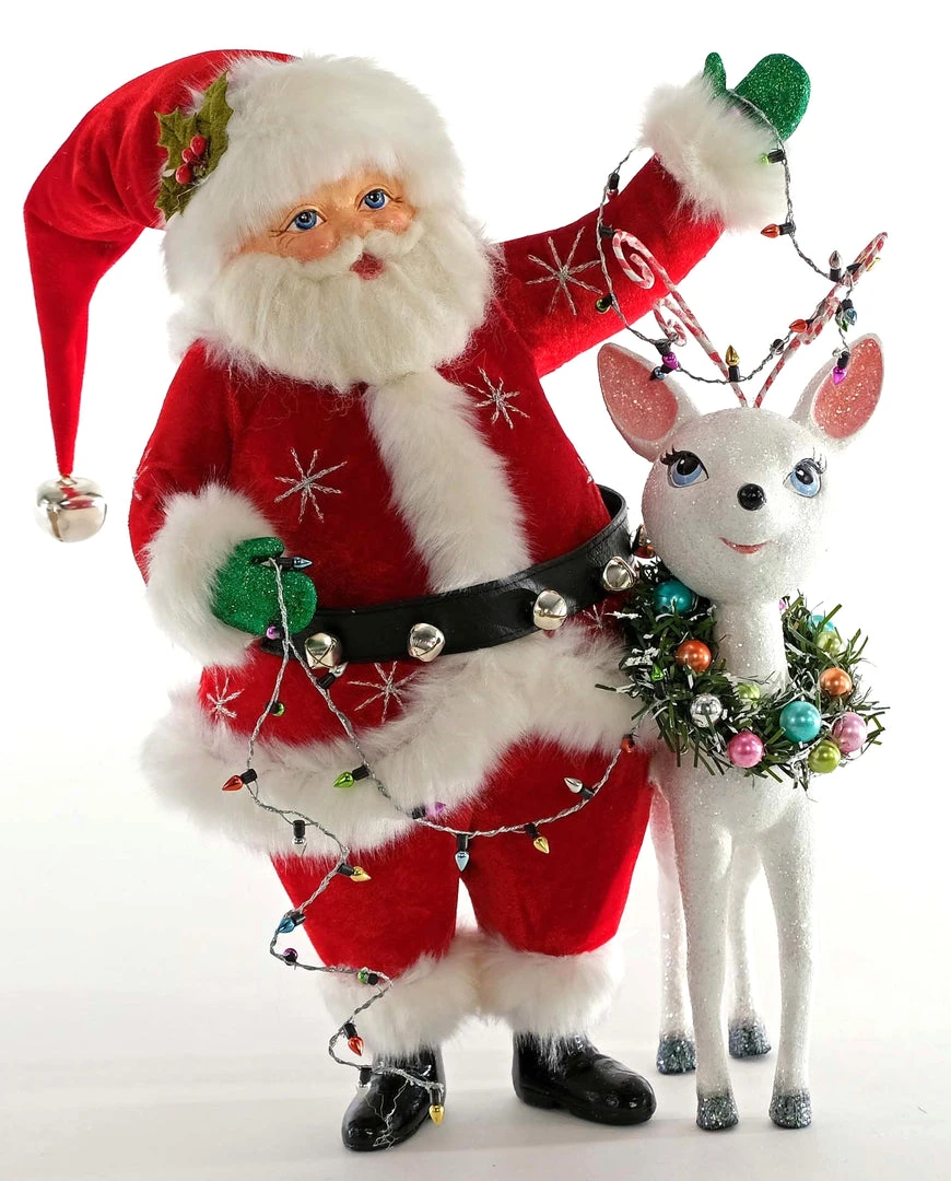 Katherine's Collection Mistletoe Santa With Reindeer 3 Katherine's Collection Mistletoe Santa With Reindeer