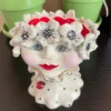 Teyros New! Lady Head Art Pottery Container, Daisy Ruff 2 1 Teyros New! Lady Head Art Pottery Container, Daisy Ruff 2