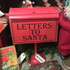 TheHolidayBarn.com Christmas Letters To Santa Mailbox On Pedestal