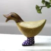Dcuk New! Wooden Duck With Purple Welly Boots, Small 2 Dcuk New! Wooden Duck With Purple Welly Boots, Small