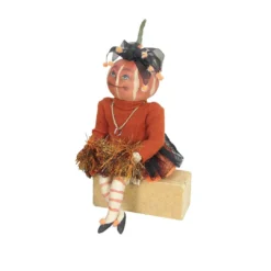Gathered Traditions Lucille Cheerleader - Pumpkin Doll