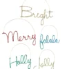 Bethany Lowe New! Merry & Bright Cursive Word Ornaments