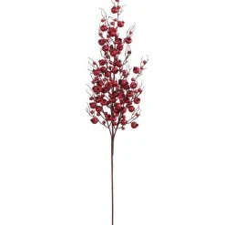 Napco Crabapple Spray, Metallic Red Sparkle Christmas