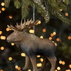 Bethany Lowe Paper Mache Moose Ornament
