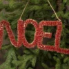 Ragon House New! Noel Ornament / Sign, Antique Red Bottle Brush
