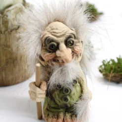 TheHolidayBarn.com New! Old Troll With Walking Stick