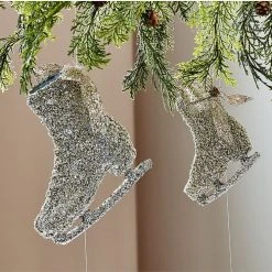 Sullivans Christmas Prized Silver Skate Ornament