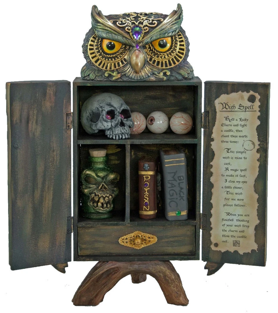 Katherine's Collection Owl Potions Cabinet 3 Katherine's Collection Owl Potions Cabinet